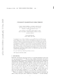 Covariant Hamiltonian Field Theory 3
