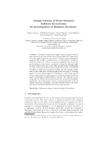 Design Options of Store-Oriented Software Ecosystems: an Investigation of Business Decisions ∗