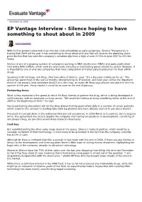 EP Vantage Interview - Silence Hoping to Have Something to Shout About in 2009