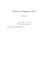 Geometry of Algebraic Curves