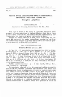 Heteroptera, Leptopodidae This Paper Is Based on the Study Of