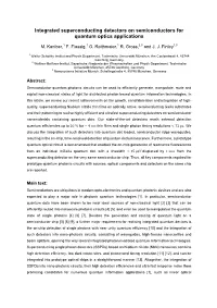 Integrated Superconducting Detectors on Semiconductors for Quantum Optics Applications