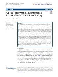Public Debt Dynamics: the Interaction with National Income and Fiscal