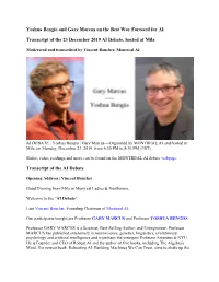 Yoshua Bengio and Gary Marcus on the Best Way Forward for AI