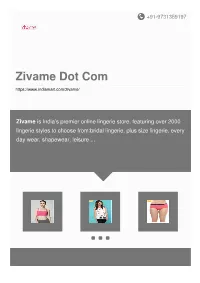 Zivame Dot Com