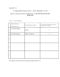 Appendix 1 To