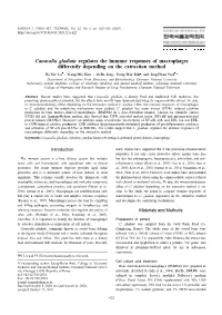 Canavalia Gladiata Regulates the Immune Responses of Macrophages Differently Depending on the Extraction Method