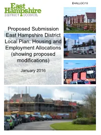 Housing and Employment Allocations (Showing Proposed Modifications)