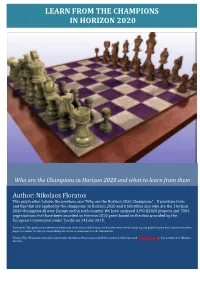 Learn from the Champions in Horizon 2020.Pages