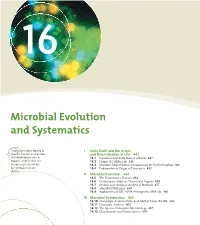 Microbial Evolution and Systematics