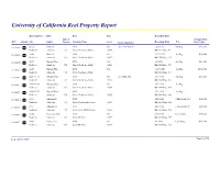 University of California Real Property Report