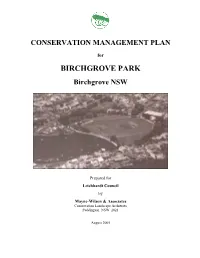 Birchgrove Park Conservation Management Plan Part 1