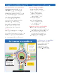 Rules for Driving Roundabouts
