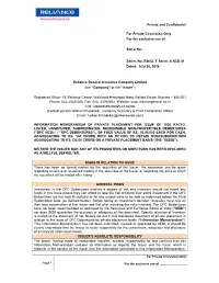Series No. RGICL F Series a NCD 01 Dated: July 28, 2016
