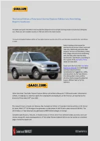 The Latest Edition of Tata Safari Storme Explorer Edition Gets New Styling, Reports Gaadi.Com