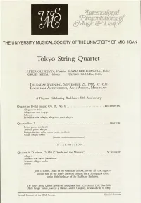 Tokyo String Quartet