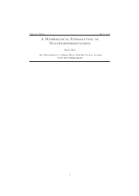 A Mathematical Introduction to Magnetohydrodynamics