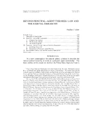 Beyond Principal-Agent Theories: Law and the Judicial Hierarchy