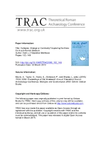 Exploring the Three Cs in Sub-Roman Baldock Author: Keith J