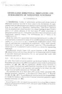 Generalized Directional Derivatives and Subgradients of Nonconvex