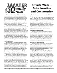 MF970 Private Wells: Safe Location and Construction