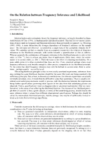 On the Relation Between Frequency Inference and Likelihood