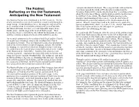 Psalms Old Testament and New Testament Reflections