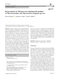 Reassessment of Allantonectria, Phylogenetic Position of Thyronectroidea,Andthyronectria Caraganae Sp