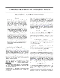 An Infinite Hidden Markov Model with Similarity-Biased Transitions