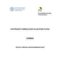 Cafi Project Formulation Allocation to Fao