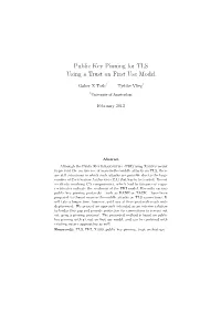 Public Key Pinning for TLS Using a Trust on First Use Model