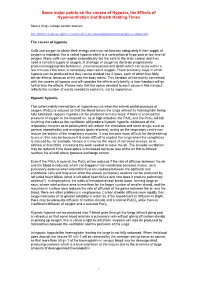 Some Major Points on the Causes of Hypoxia [Pdf]