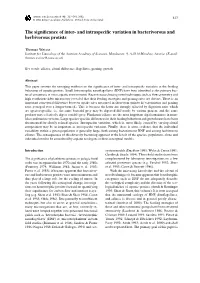 The Significance of Inter- and Intraspecific Variation in Bacterivorous and Herbivorous Protists