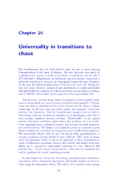 Universality in Transitions to Chaos