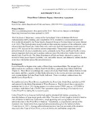 2019 PROJECT PLAN Priest River Coldwater Bypass Alternatives