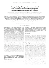 Changes in Dpysl2 Expression Are Associated with Prenatally Stressed Rat Offspring and Susceptibility to Schizophrenia in Humans
