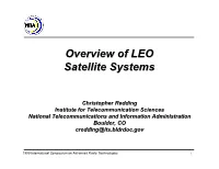Overview of LEO Satellite Systems