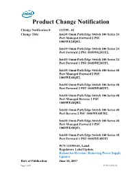 Product Change Notification
