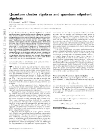 Quantum Cluster Algebras and Quantum Nilpotent Algebras