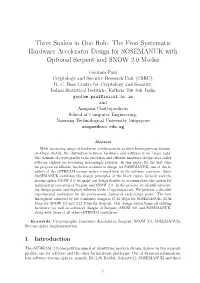 The First Systematic Hardware Accelerator Design for SOSEMANUK with Optional Serpent and SNOW 2.0 Modes