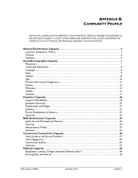 Appendix B: Community Profile