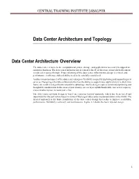 Data Center Architecture and Topology