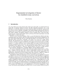 Experimental Investigation of Theory for Stratified Ocean Convection