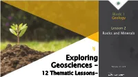 Exploring Geosciences –
