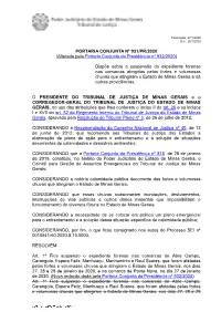 PORTARIA CONJUNTA Nº 931/PR/2020 (Alterada Pela Portaria Conjunta Da Presidência Nº 932/2020)