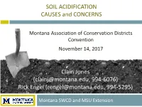 SOIL ACIDIFICATION CAUSES and CONCERNS