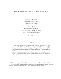 The Structure of Stock Market Volatility ∗