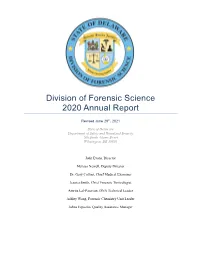 2020 DFS Annual Report