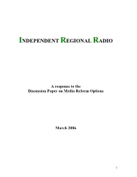 Cross-Media Ownership – the “Case” for Changes