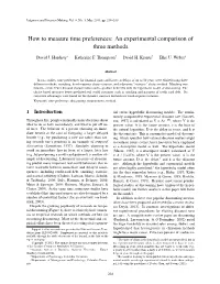 How to Measure Time Preferences: an Experimental Comparison of Three Methods